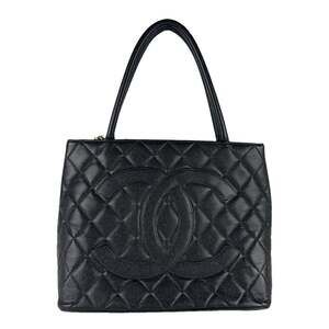 CHANEL Black Caviar Leather Bag